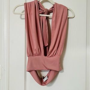 NWOT Shein Mauve pink halter tank top 4